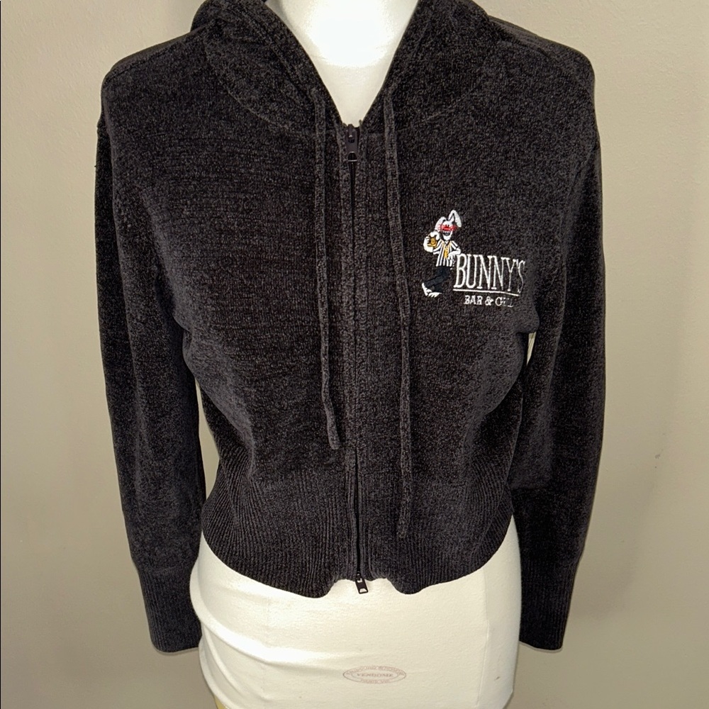 Women's Charcoal Zip-Up Hoodie